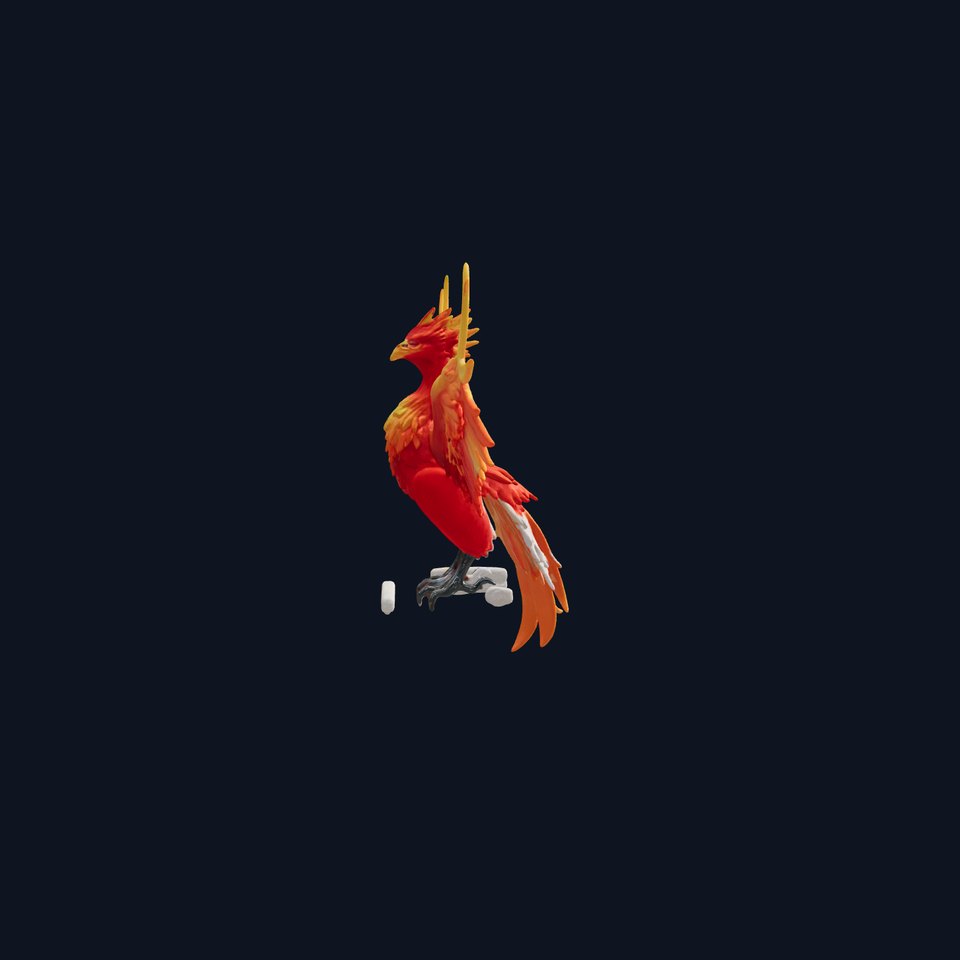 Majestic Phoenix Sculpture model pack